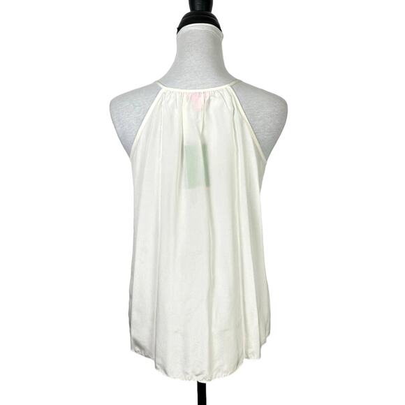 Lilly Pulitzer NWT Lachelle Top Ivory Cream 100% Silk Halter Slip Tank - Picture 2 of 11